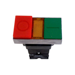 Buton Freder 32-760, verde / rosu, contact normal inchis + normal deschis, IP40