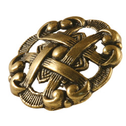 Buton pentru mobila, metalic, alamit antic, M 482.78.29, 37 x 20 mm