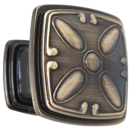 Buton pentru mobila, metalic, alamit antic, M 485.27, 31 x 25 mm
