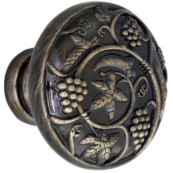 Buton pentru mobila, metalic, alamit antic, M 485.32.29, 32 x 26 mm
