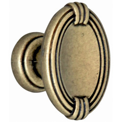 Buton pentru mobila, metalic, alamit antic, M 485.69.29, 28 x 20 x 18 mm