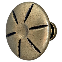 Buton pentru mobila, metalic, alamit antic, M 492.54.29, 30 x 22 mm