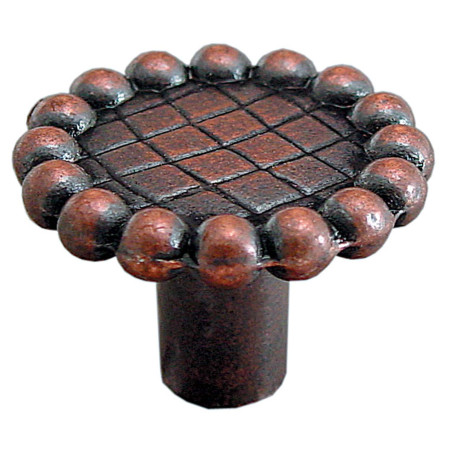 Buton pentru mobila, metalic, cupru antic, M 482.06.28, 29 x 25 mm