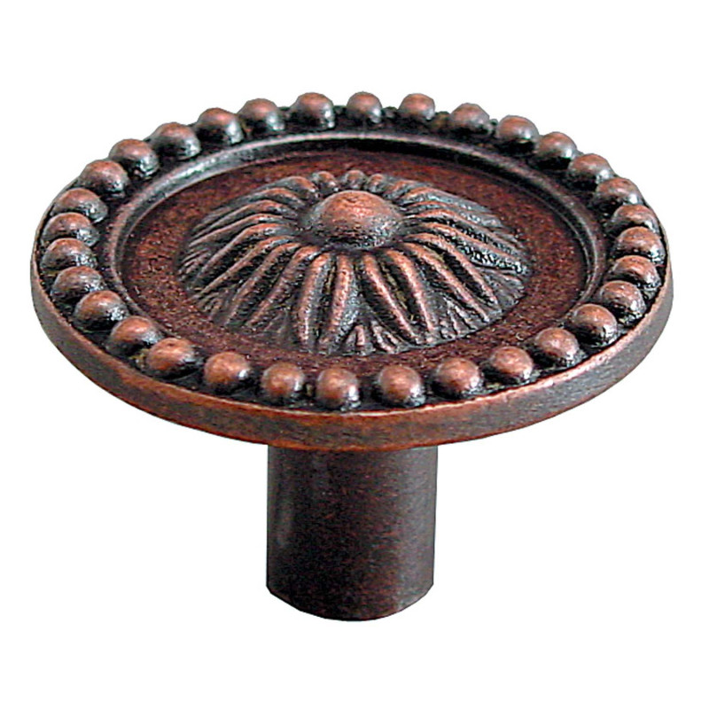 Buton pentru mobila, metalic, cupru antic, M 482.12.28, 26 x 20 mm Buton pentru mobila, metalic, cupru antic, M 482.12.28, 26 x 20 mm