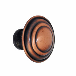 Buton pentru mobila, metalic, cupru antic, M 482.95.28, 30 x 22 mm