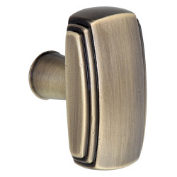 Buton pentru mobila, metalic, grafiat, M 486.17.39, 40 x 31 mm