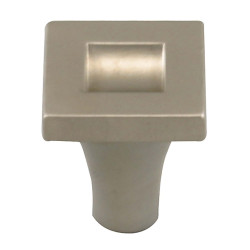 Buton pentru mobila, metalic, nichel satinat, M 481.87.25, 20 x 20 x 24 mm