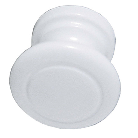 Buton pentru mobila, plastic, alb, M 484.06.11, 32 x 27 mm