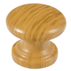 Buton pentru mobila, plastic, stejar, M 484.66.46, 32 x 27 mm