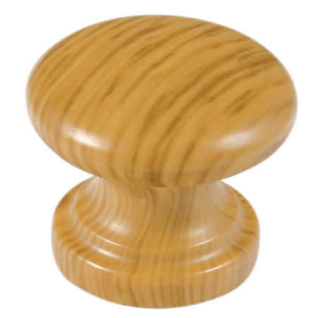 Buton pentru mobila, plastic, stejar, M 484.66.46, 32 x 27 mm