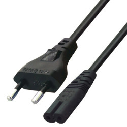 Cablu alimentare casetofon 2 x 0.75 N1/VDE, 1.5 m, cupru
