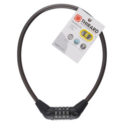 Cablu antifurt bicicleta F10, cu cifru, 65 cm