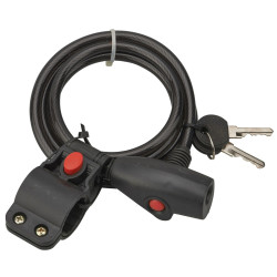 Cablu antifurt bicicleta F8, cu cheie, 150 cm