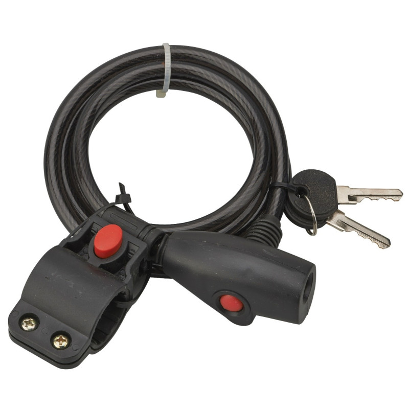 Cablu antifurt bicicleta F8, cu cheie, 150 cm