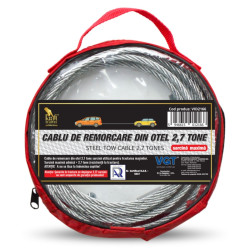 Cablu auto pentru tractare VGT, otel, sarcina 2.7 tone, 3.5 m