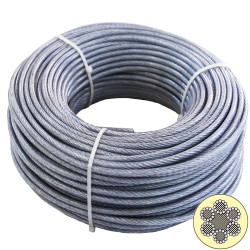Cablu comercial, din otel zincat plastifiat, pentru ancorare usoara, Cablero, greutate maxima 32 kg, colac 50 m x 2 - 3.5 / buca