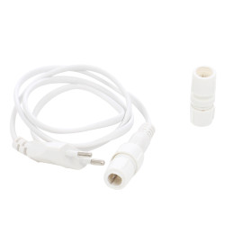 Cablu de alimentare Hoff pentru cablu luminos de exterior cu diametru de 11 mm, alb