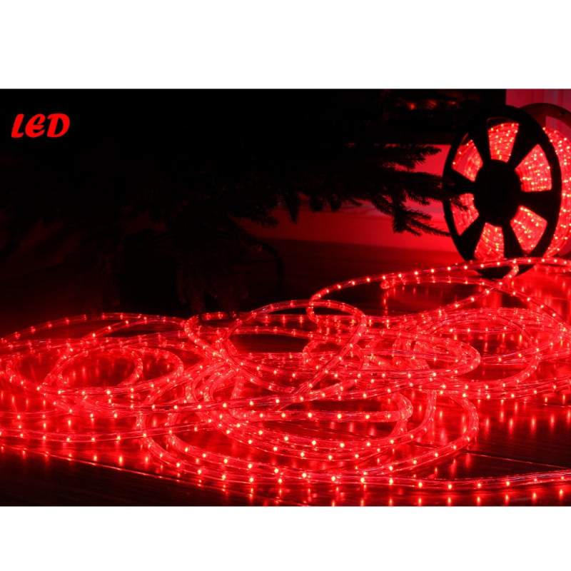 Cablu luminos LED Hoff, D 11 mm, rosu