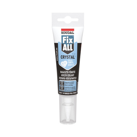 Adeziv pentru suprafete multiple, Soudal Fix All Crystal, interior / exterior, transparent, 125 ml