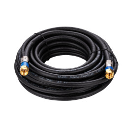 Cablu TV Hoff, coaxial, RG6, cu conector tata - tata, 5 m, negru
