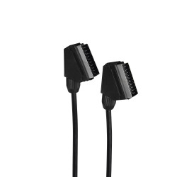 Cablu video Scart Hama 205081, mufa tata - tata, 1.5 m, negru