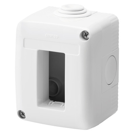 Cadru aparent Gewiss GW27001, 1 modul, IP40, gri, pentru priza / intrerupator