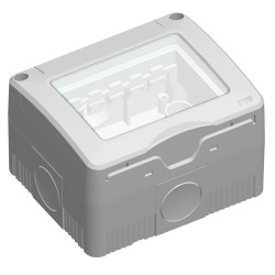 Cadru aparent Hoff, 3 module, IP55, pentru priza / intrerupator