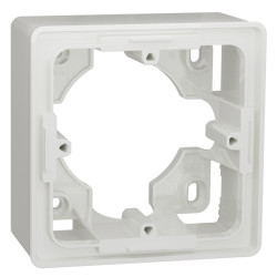 Cadru aparent Schneider Electric Noua Unica NU800218, 1 post, alb, pentru priza / intrerupator