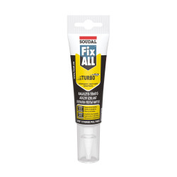 Adeziv pentru suprafete multiple, Soudal Fix All Turbo, interior / exterior, alb, 125 ml