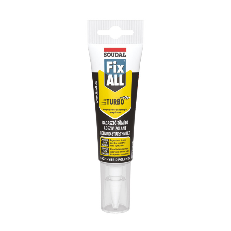 Adeziv pentru suprafete multiple, Soudal Fix All Turbo, interior / exterior, alb, 125 ml