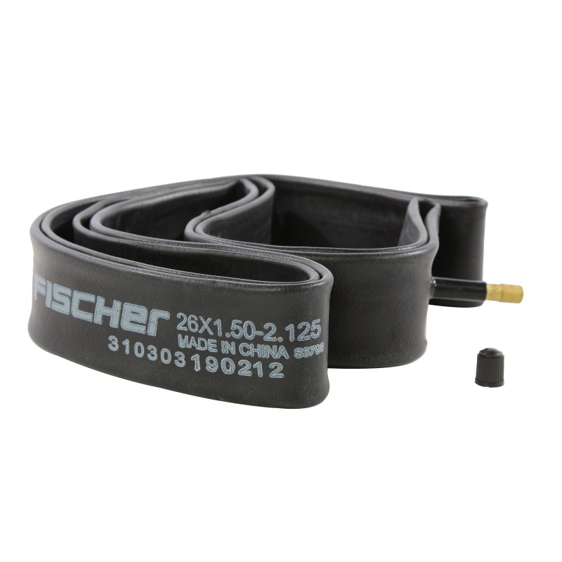 Camera pentru anvelopa bicicleta Fischer, cauciuc, 26 inch, cu valva pentru ventil tip auto