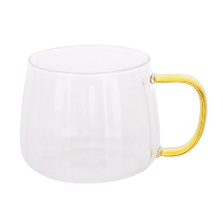 Cana 3M28-143, sticla, transparent + auriu, 420 ml