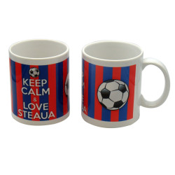Cana cu mesaj Keep calm and love Steaua, ceramica, multicolor, 250 ml