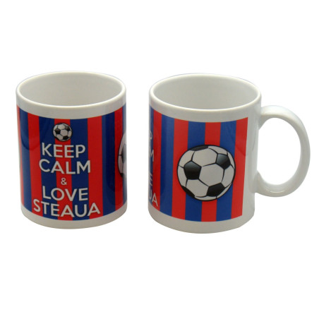 Cana cu mesaj Keep calm and love Steaua, ceramica, multicolor, 250 ml
