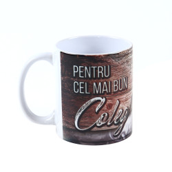 Cana cu mesaj, Pentru cel mai bun coleg, ceramica, 330 ml