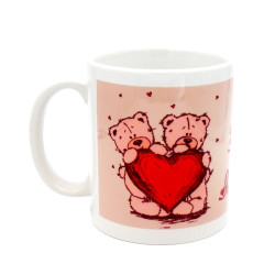 Cana cu mesaj Te iubesc, ceramica, multicolor, 250 ml