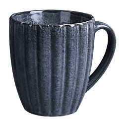 Cana D4014B, portelan, gri inchis, 320 ml