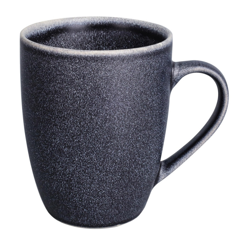 Cana D4112B, portelan, gri inchis, 360 ml