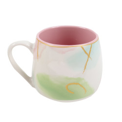 Cana EP3771, portelan, alb + multicolor, 320 ml
