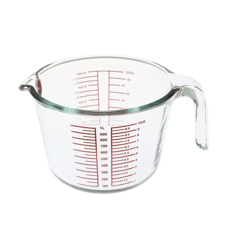 Cana gradata pentru masurare 3MC100-0X, sticla, transparent, 1 l Cana gradata pentru masurare 3MC100-0X, sticla, transparent, 1 l
