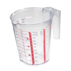 Cana gradata pentru masurare Curver, plastic, transparent, 1 litru