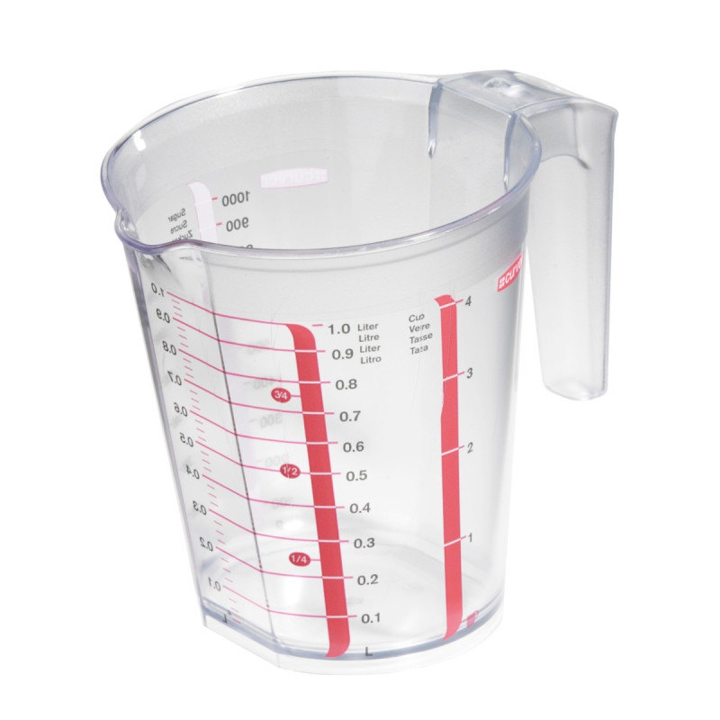 Cana gradata pentru masurare Curver, plastic, transparent, 1 litru Cana gradata pentru masurare Curver, plastic, transparent, 1 litru
