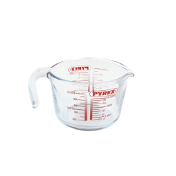 Cana gradata pentru masurare Pyrex 264B, sticla, transparent, 1 litru