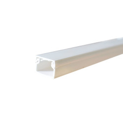 Canal cablu (jgheab) 15 x 10 mm, cu capac, 2 m, alb, PVC ignifugat