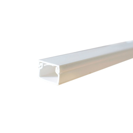Canal cablu (jgheab) 40 x 40 mm, cu capac, 2 m, alb, PVC ignifugat