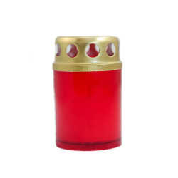 Candela decorativa M2, plastic + capac metal, h 7 cm, timp ardere 15 ore, 3 bucati/set