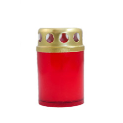 Candela decorativa M2ECO, plastic + capac metal, h 7 cm, timp ardere 10 ore, 3 bucati/set