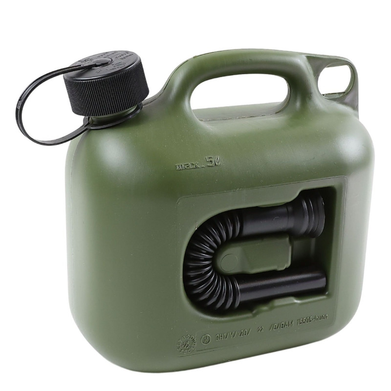Canistra din plastic, pentru combustibil, Hunersdorff, 5 L + palnie