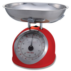 Cantar de bucatarie Kadda KAD, capacitate 5 kg, mecanic, suprafata metalica, rosu