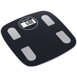 Cantar electronic pentru baie / corporal, inteligent, Kadda IF1032D, sticla securizata, LCD, 180 kg